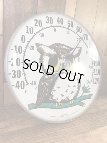 The Original Jumbo Dial社製のフクロウの70年代ビンテージサーモメーター