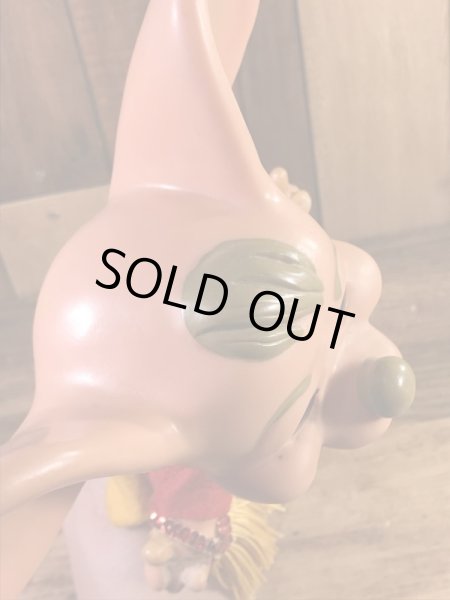 チアリーダーのフロリダマウスの70年代ビンテージ貯金箱