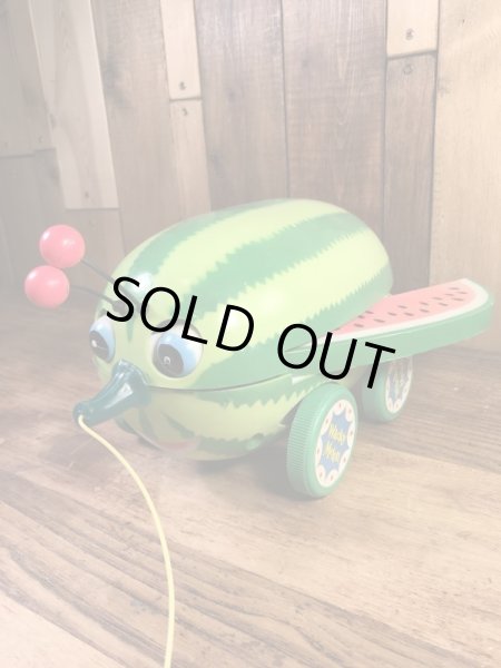 Vanda Cragstan社製のワッキーメロンの60年代ビンテージプルトイ