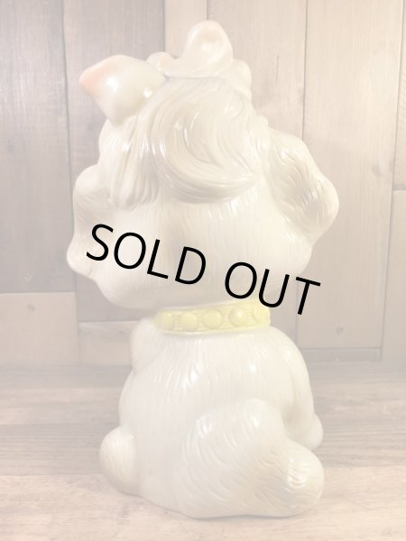 Russ Berrie社製の子犬の70年代ビンテージ貯金箱フィギュア