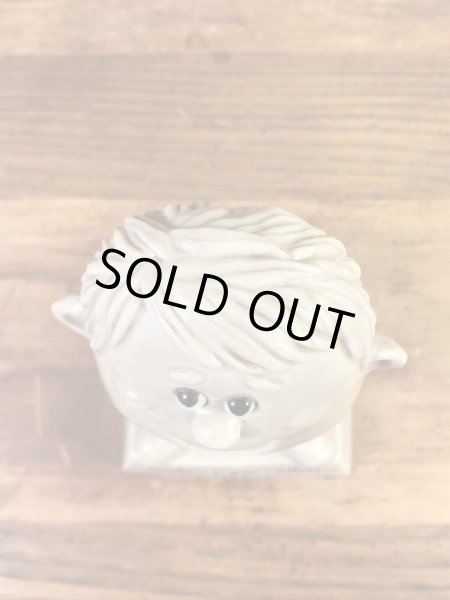 “World's Bast Father”のメッセージが書かれたシリスカルプスの70年代ビンテージメッセージドール