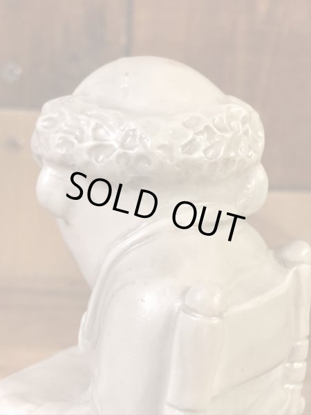 “World's Greatest Grandpa”のメッセージが書かれたシリスカルプスの70年代ビンテージメッセージドール