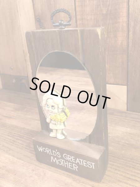 Wallace Berrie社製のメッセージが書かれた70’sヴィンテージ壁掛けミラー