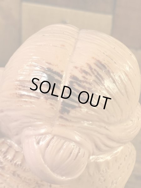 “World's Bast Mother”のメッセージが書かれたシリスカルプスの70年代ビンテージメッセージドール