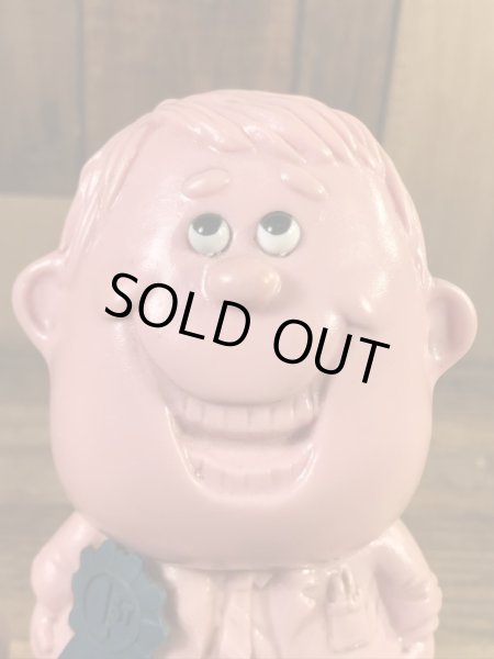 “World's Bast Father”のメッセージが書かれたシリスカルプスの70年代ビンテージメッセージドール