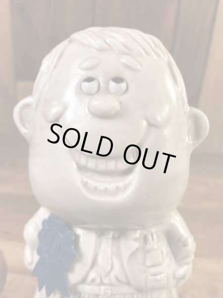 “World's Bast Father”のメッセージが書かれたシリスカルプスの70年代ビンテージメッセージドール