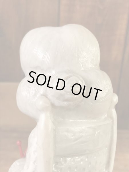 “World's Greatest Grandma”のメッセージが書かれたシリスカルプスの70年代ビンテージメッセージドール