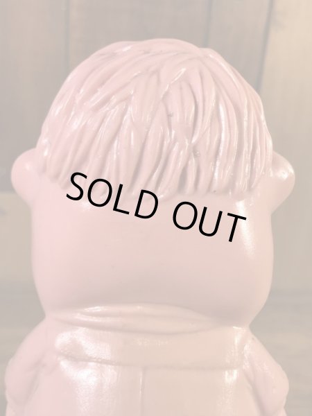 “World's Bast Father”のメッセージが書かれたシリスカルプスの70年代ビンテージメッセージドール