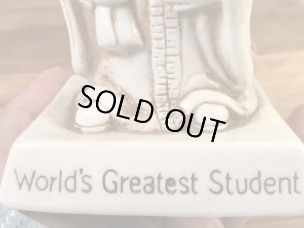 “World's Greatest Student”のシリスカルプスの70年代ビンテージメッセージドール