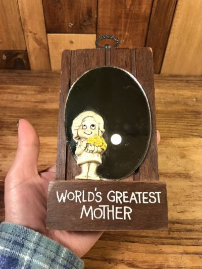 画像3: "World's Greatest Mother" Message Wall Mirror　メッセージドール　ビンテージ　壁掛けミラー　70年代