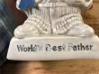 “World's Bast Father”のメッセージが書かれたシリスカルプスの70年代ビンテージメッセージドール