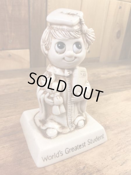 “World's Greatest Student”のシリスカルプスの70年代ビンテージメッセージドール