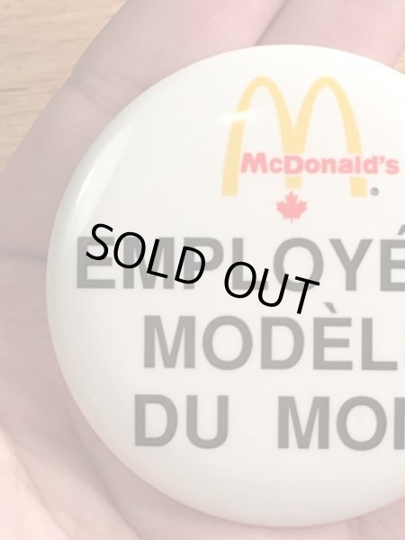 カナダのマクドナルドの80年代〜ビンテージ缶バッジ