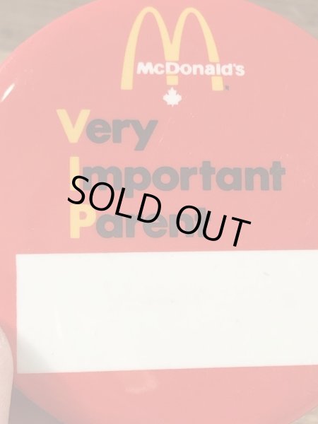 カナダのマクドナルドの80年代〜ビンテージ缶バッジ