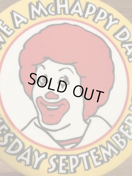 カナダのマクドナルド“ロナルド”の80年代〜ビンテージ缶バッジ