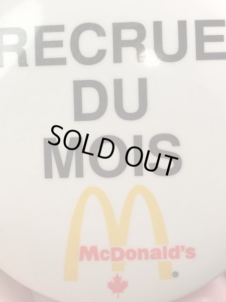 カナダのマクドナルドの80年代〜ビンテージ缶バッジ