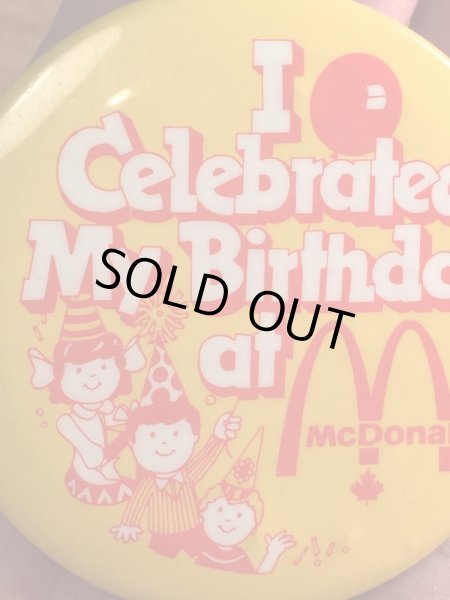 カナダのマクドナルドの80年代〜ビンテージ缶バッジ