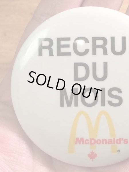 カナダのマクドナルドの80年代〜ビンテージ缶バッジ