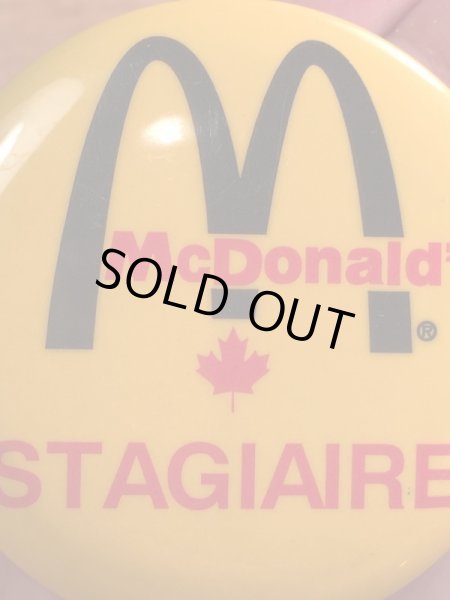 カナダのマクドナルドの80年代〜ビンテージ缶バッジ