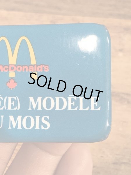 カナダのマクドナルドの80年代〜ビンテージ缶バッジ