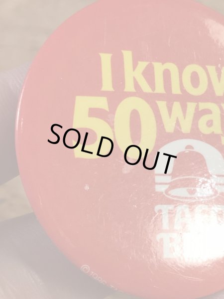 タコベルのメッセージが書かれた80’sヴィンテージ缶バッチ