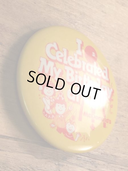 カナダのマクドナルドの80年代〜ビンテージ缶バッジ