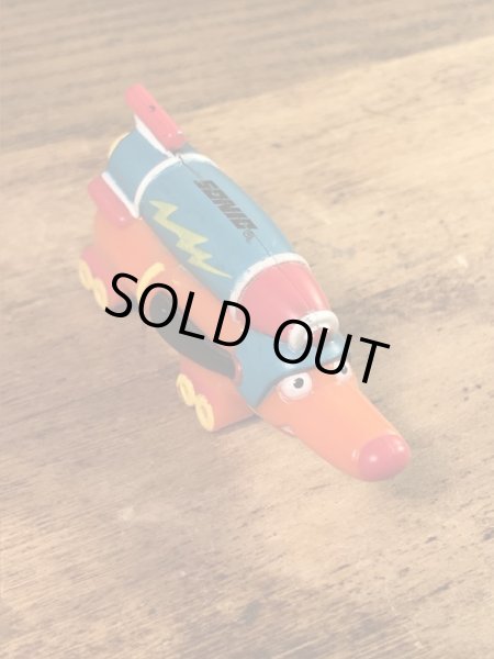 ソニックドライブインのホットロッドホットドッグスの90年代ビンテージミールトイ