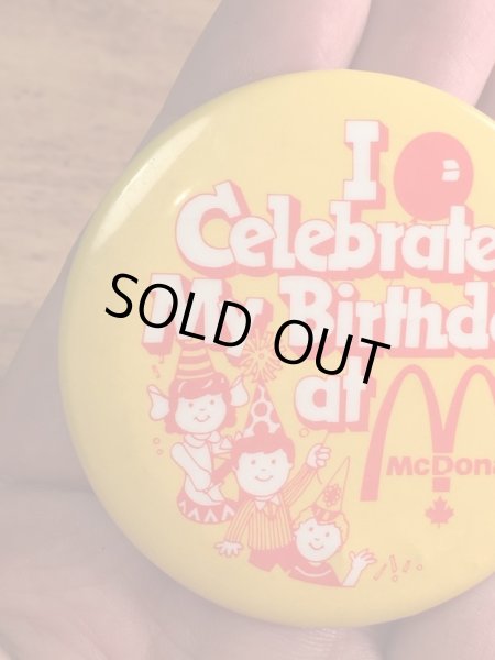 カナダのマクドナルドの80年代〜ビンテージ缶バッジ