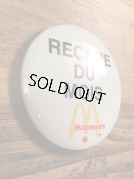 カナダのマクドナルドの80年代〜ビンテージ缶バッジ