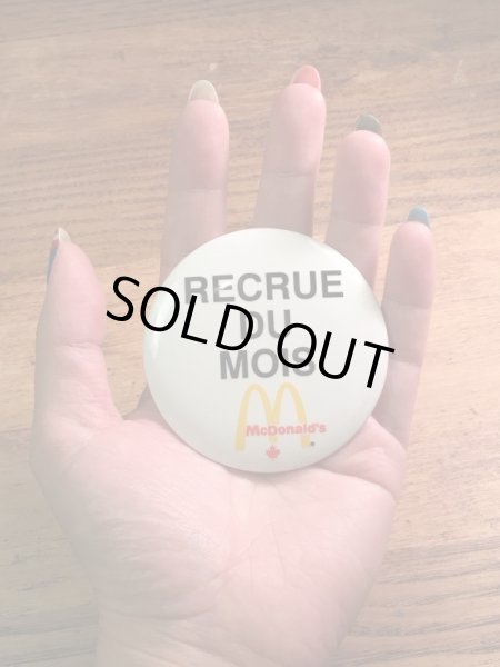 カナダのマクドナルドの80年代〜ビンテージ缶バッジ