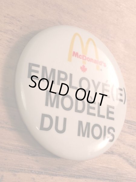 カナダのマクドナルドの80年代〜ビンテージ缶バッジ