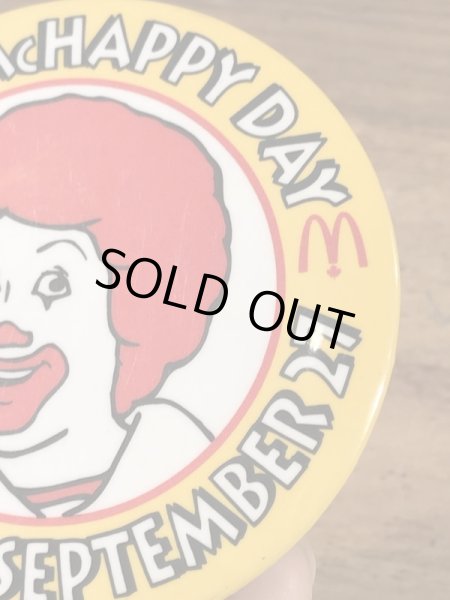 カナダのマクドナルド“ロナルド”の80年代〜ビンテージ缶バッジ