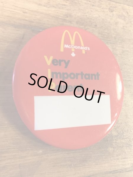 カナダのマクドナルドの80年代〜ビンテージ缶バッジ