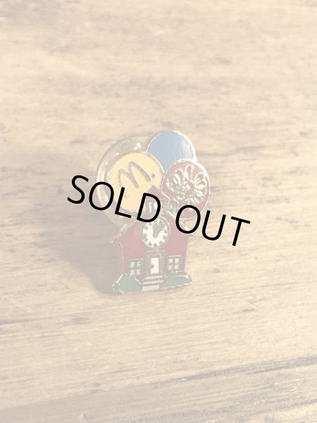 マクドナルドのバルーンと家の80年代〜ビンテージピンバッジ