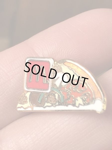 マクドナルドのピザの80年代ビンテージピンバッジ