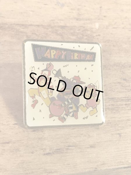 マクドナルドキャラクターとハッピーバースデーの90年代〜ビンテージピンバッジ