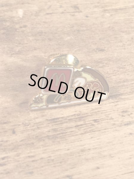 マクドナルドのピザの80年代ビンテージピンバッジ