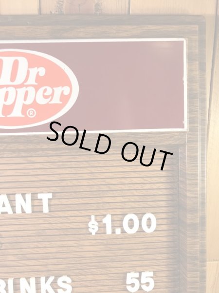 ドクターペッパーのプラスチック製の70年代ビンテージサインボード