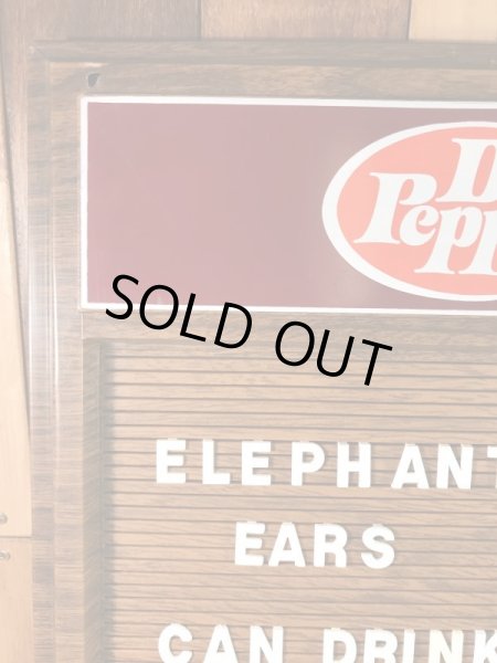 Dr Pepperの看板の70’sヴィンテージメニューボード