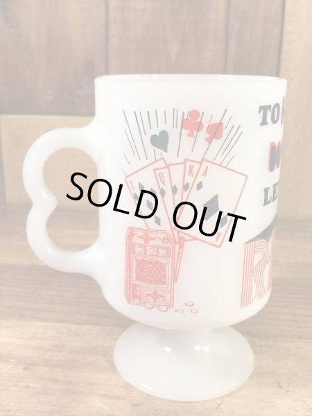 フェデラル社製のRenoの70’sヴィンテージミルクガラスマグ