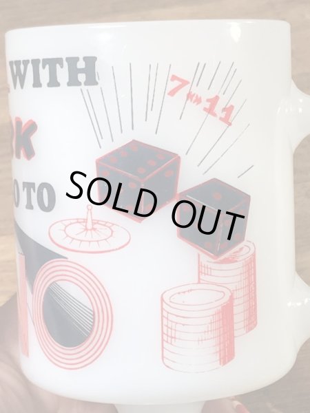 フェデラル社製のRenoの70’sヴィンテージミルクガラスマグ