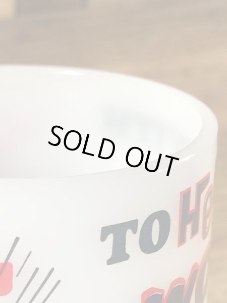 フェデラル社製のRenoの70’sヴィンテージミルクガラスマグ