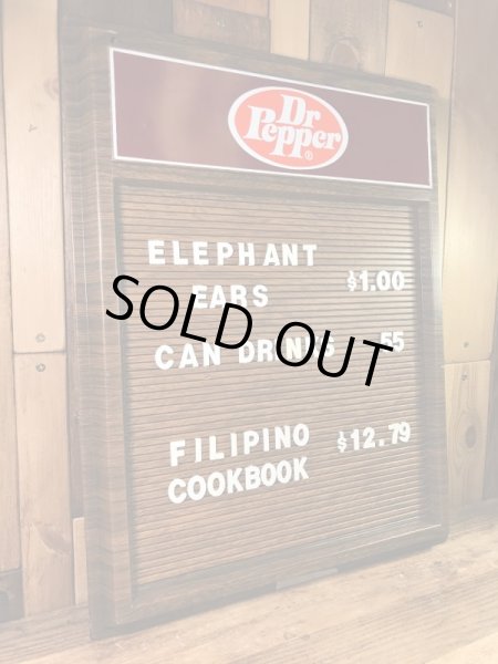 ドクターペッパーのプラスチック製の70年代ビンテージサインボード