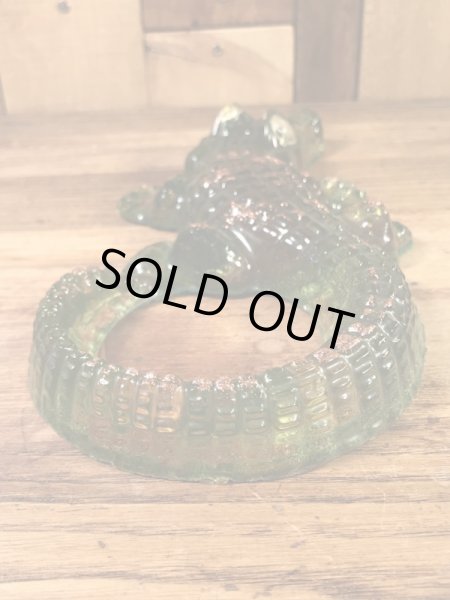 ルーサイトのワニの60〜70年代ビンテージ置物