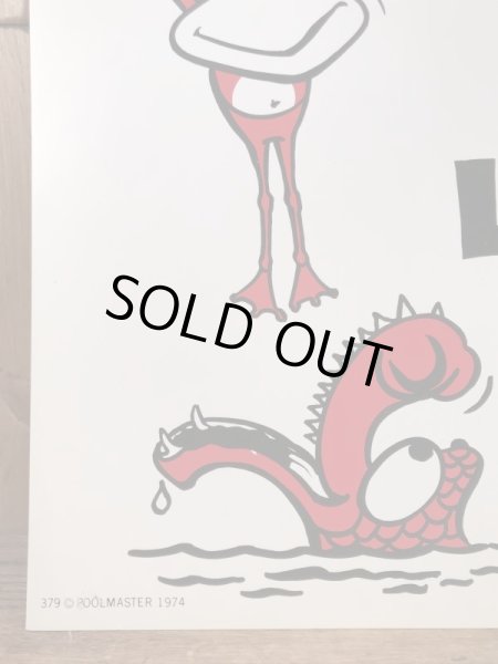 “Look Before You Leap!”のメッセージが書かれた70年代ビンテージ看板