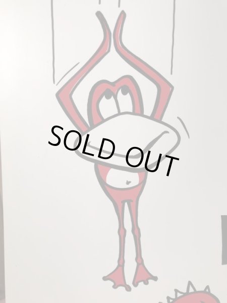 “Look Before You Leap!”のメッセージが書かれた70’sヴィンテージサインボード