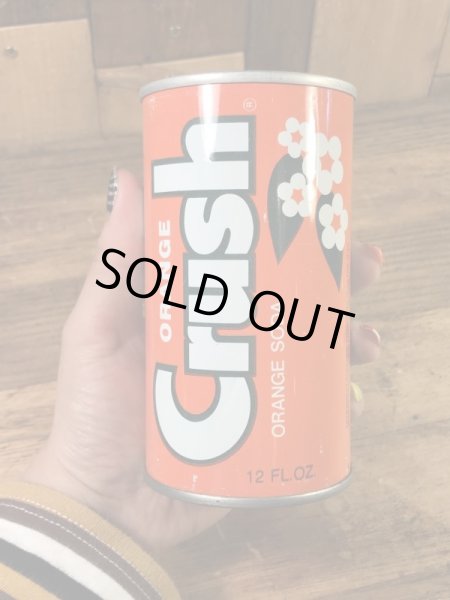 アメリカのクラッシュオレンジソーダの70’sヴィンテージドリンク缶