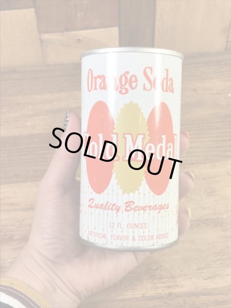 ゴールドメダルのオレンジソーダの60〜70’sヴィンテージ空き缶