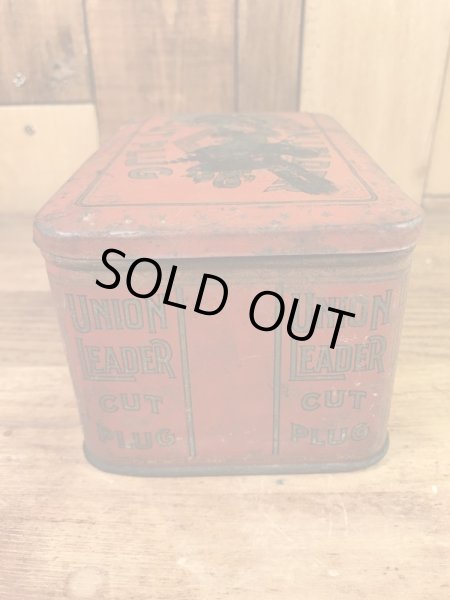 Union Leaderのタバコの20〜30年代ビンテージブリキ缶