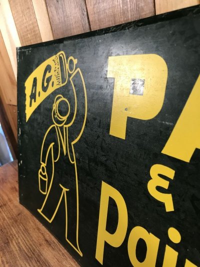 画像1: A.G. Pape & Son Painting Metal Sign　ペインティング　ビンテージ　看板　ストアサイン　50年代〜